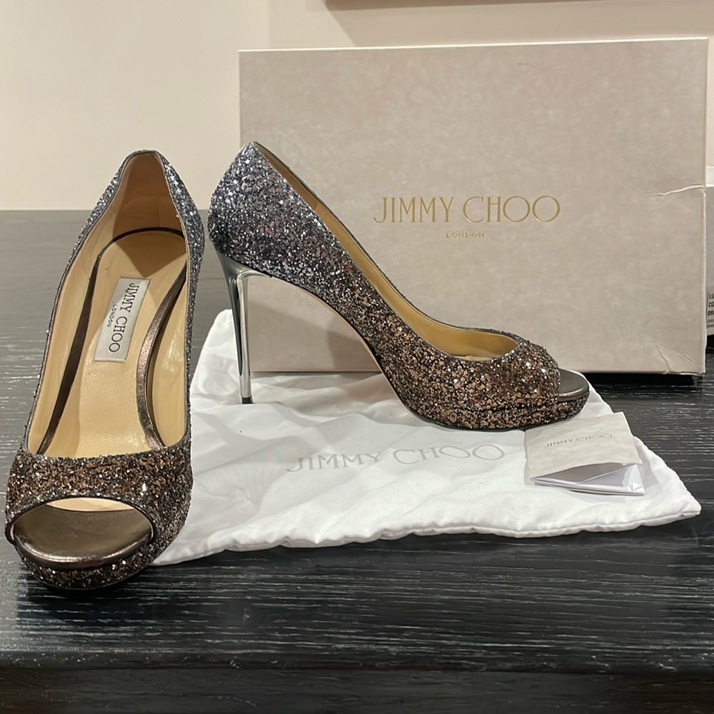Authentic Jimmy Choo open toe shoes!